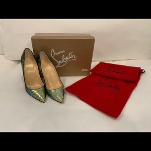 Christian Louboutin So Kate 120 Python Aquarium